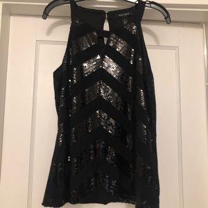 Black sequin top